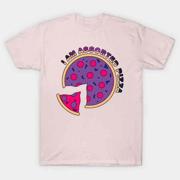 Assorted Pizza Bisexual Bi-zza T-Shirt by Adult LGBTQ+ and Sexy Stuff